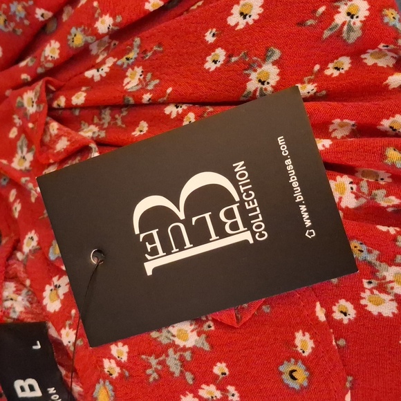 Blue B red summer dress size L - Picture 2 of 3